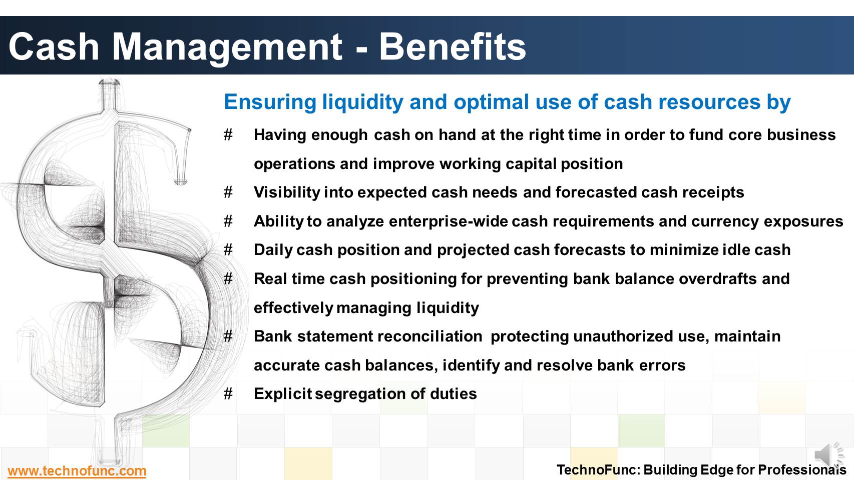 TechnoFunc - Cash Management - Benefits